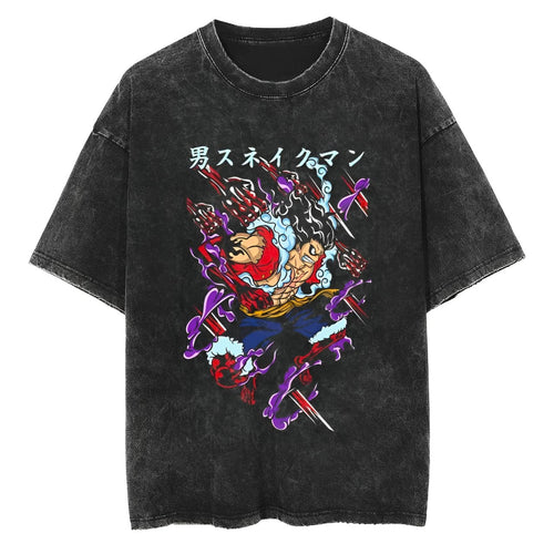 T-Shirt One Piece Luffy Black Mamba
