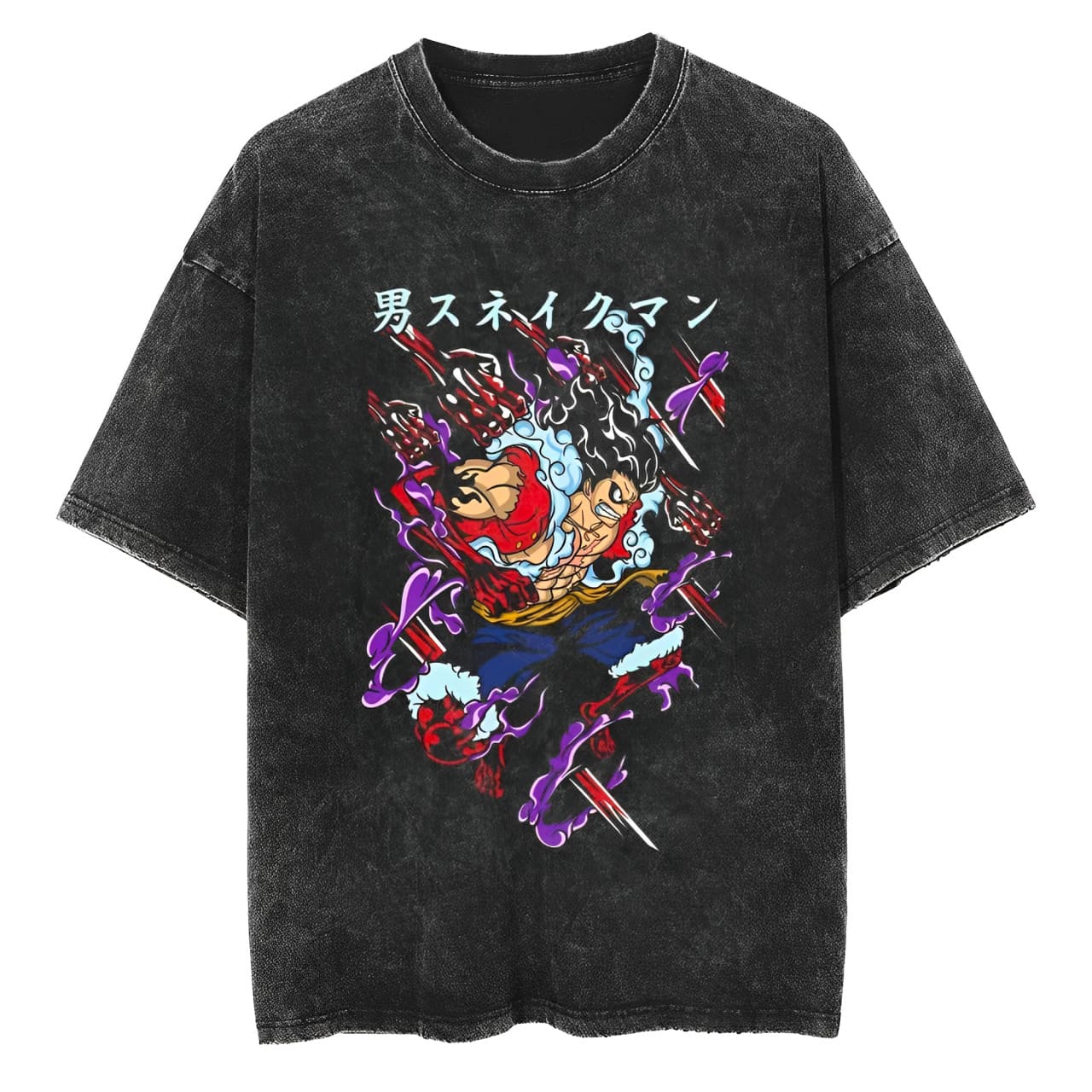 T-Shirt One Piece Luffy Black Mamba
