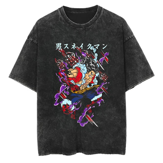 T-Shirt One Piece Luffy Black Mamba